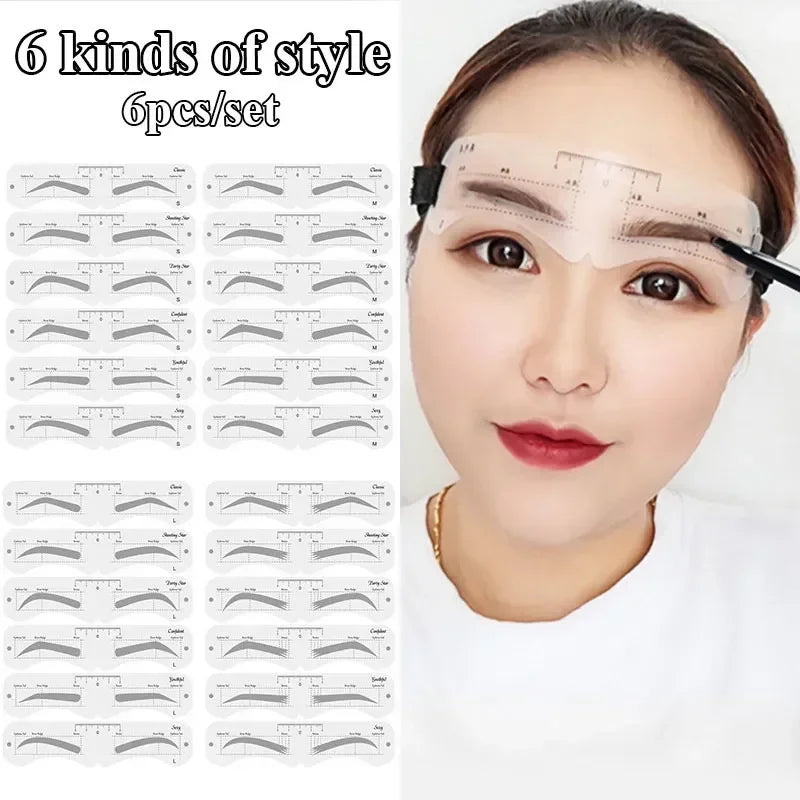 Reusable Eyebrow Stencil Set – 6 DIY Brow Shaper Styles Eyebrow Stencil Set PLUSH