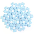 20pcs Flower Embroidered Sew-On Patches – Multicolor Appliques Embroidered Sew-On Patches PLUSH Blue
