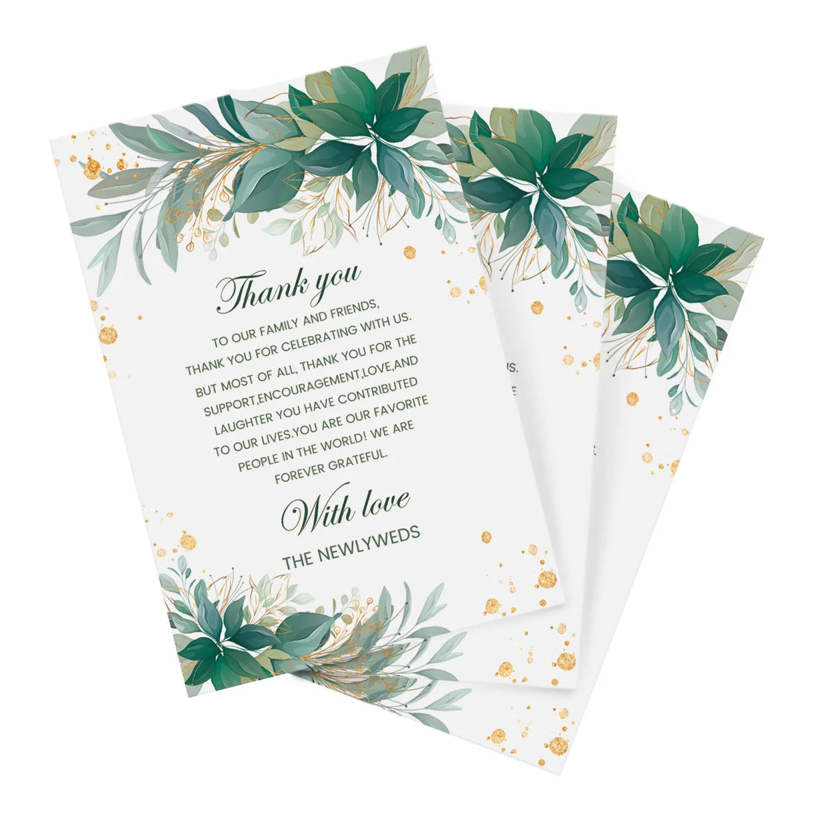 Thank You Postcards 4x6" for Weddings & Showers – 50 Pack Thank You Postcards PLUSH 50pcs 05