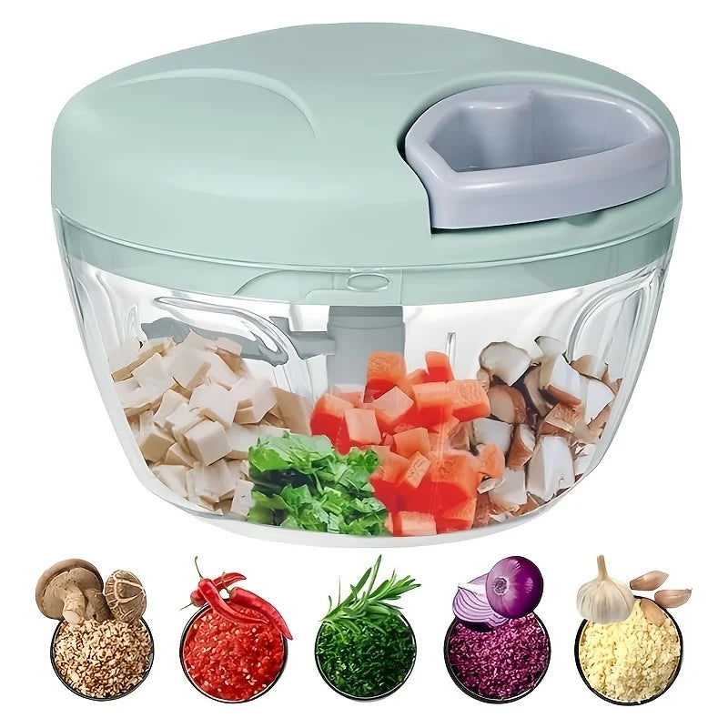 Manual Food Chopper – Hand-Pull Vegetable & Meat Slicer Manual Food Chopper PLUSH