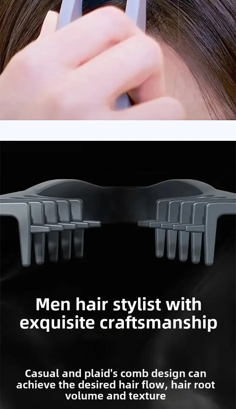 PLUSH Wide-Tooth Volumizing Hair Comb for Men – ABS Plastic Hair Styling Comb PLUSH