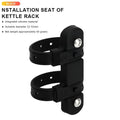 RIDERACE Silicone Bicycle Bottle Cage Strap Mount Adapter Bottle Cage Adapter PLUSH Black