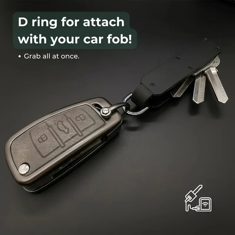 Compact Aluminum Key Organizer with Carabiner Clip | 1–5 Keys Key Organizer PLUSH