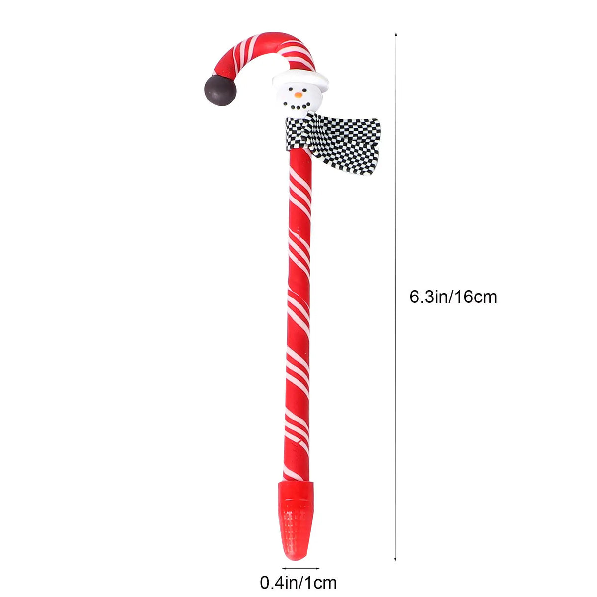 6-Pack Christmas Ballpoint Pens – Santa Snowman Elk Clay Toppers Holiday Novelty Pens PLUSH