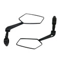 RIDERACE Adjustable Bicycle Rear View Handlebar Mirror Bike Handlebar Mirror PLUSH Black Set