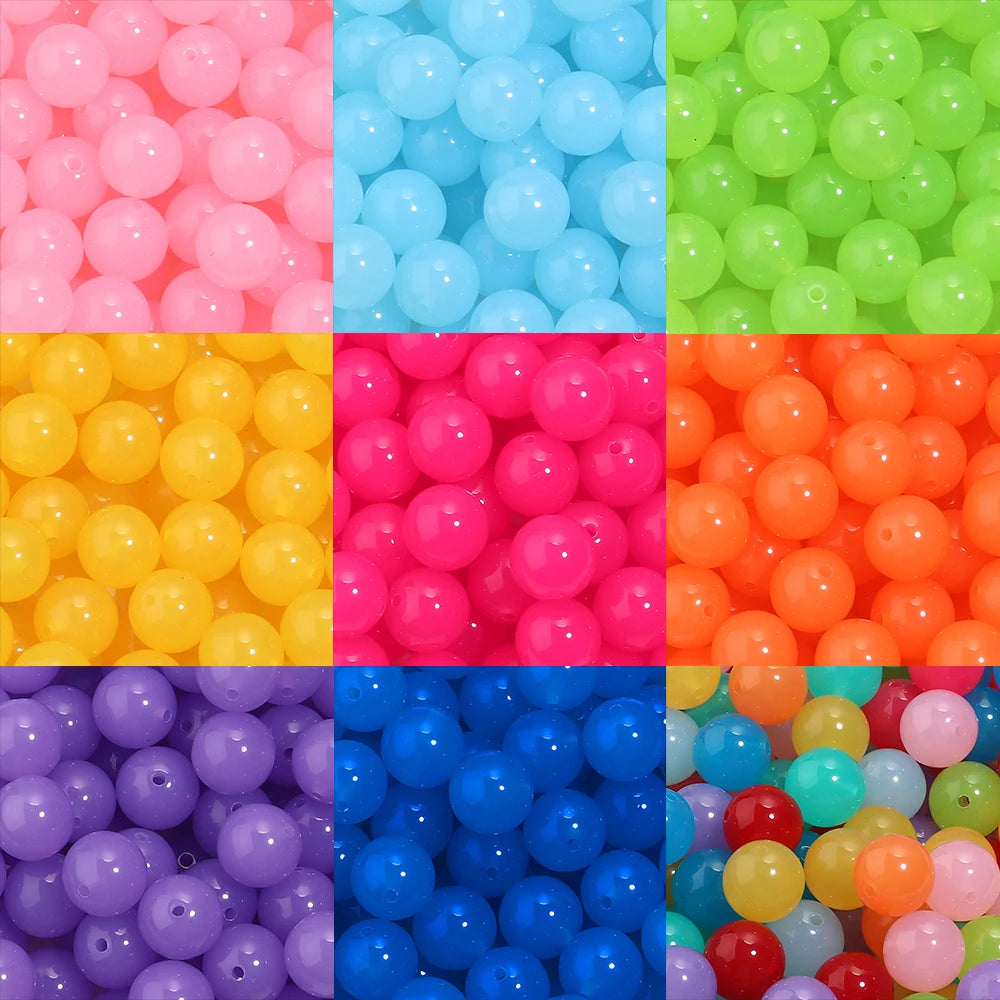 20pcs 16mm Jelly Acrylic Round Spacer Beads – DIY Jewelry Acrylic Spacer Beads PLUSH