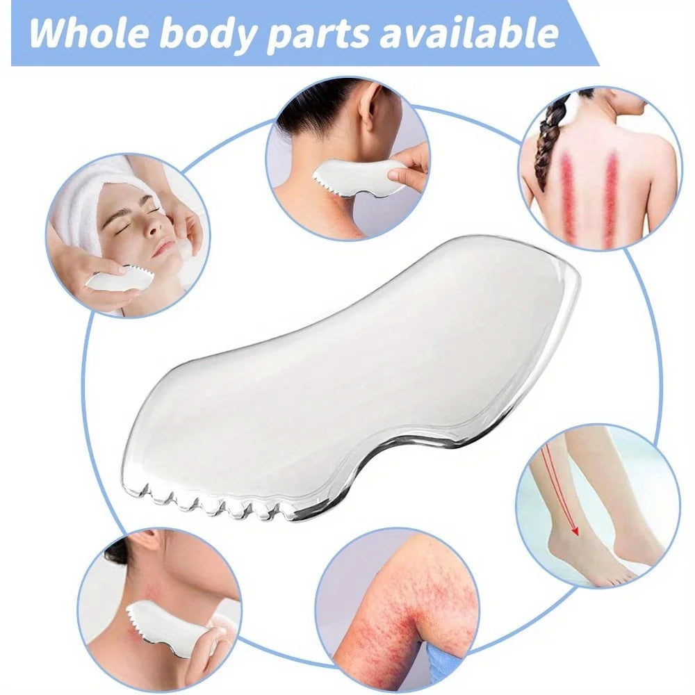 Stainless Steel Gua Sha Tool – Jawline & Face Sculpting Board Gua Sha Tool PLUSH