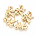 30pcs CCB Bowknot Spacer Beads – DIY Jewelry Bow Charms Jewelry Spacer Beads PLUSH KC Gold 18X20m