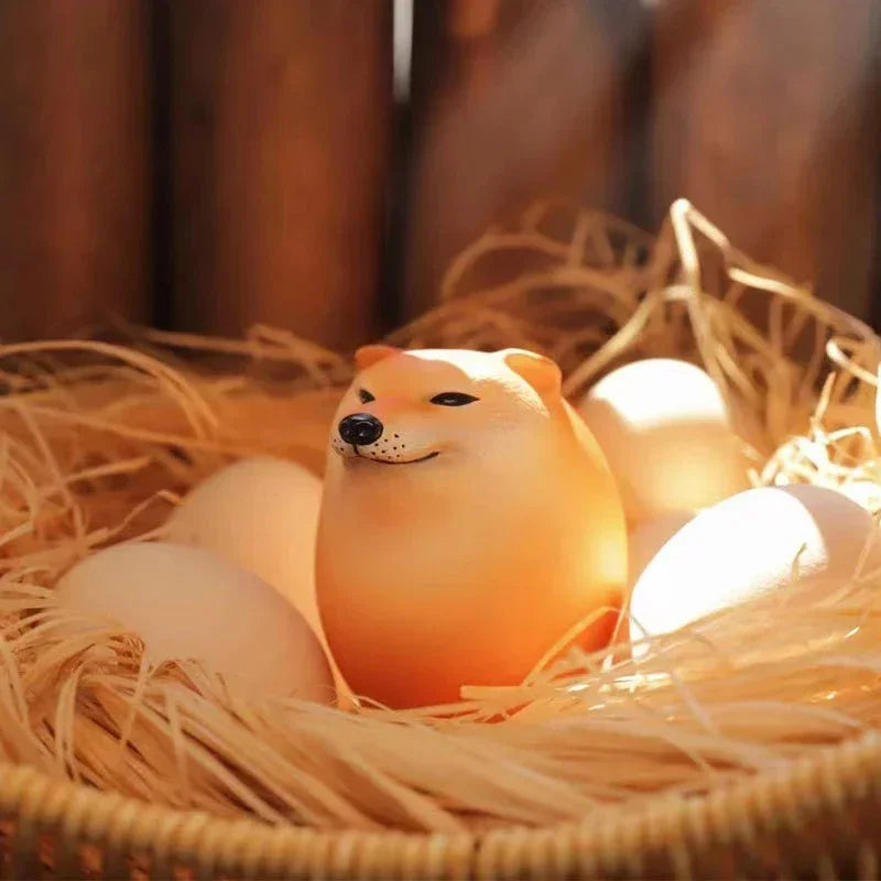 Shiba Inu Egg Figurine – Realistic Dog Statue Desktop Decor Dog Figurine Decor PLUSH