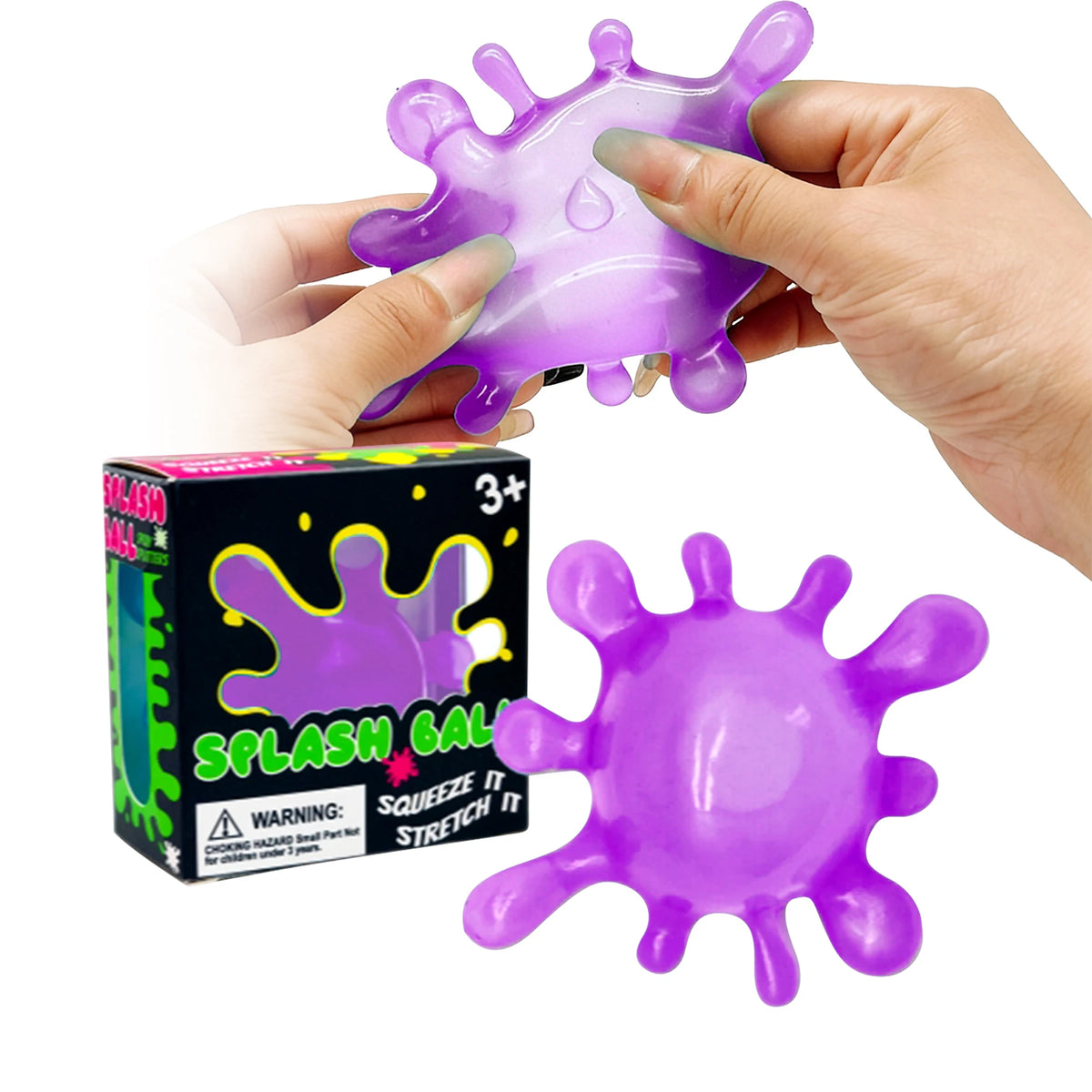 Splash Squeeze Ball – Slow Rising Squishy Fidget Toy Squishy Fidget Toy PLUSH Purple Color
