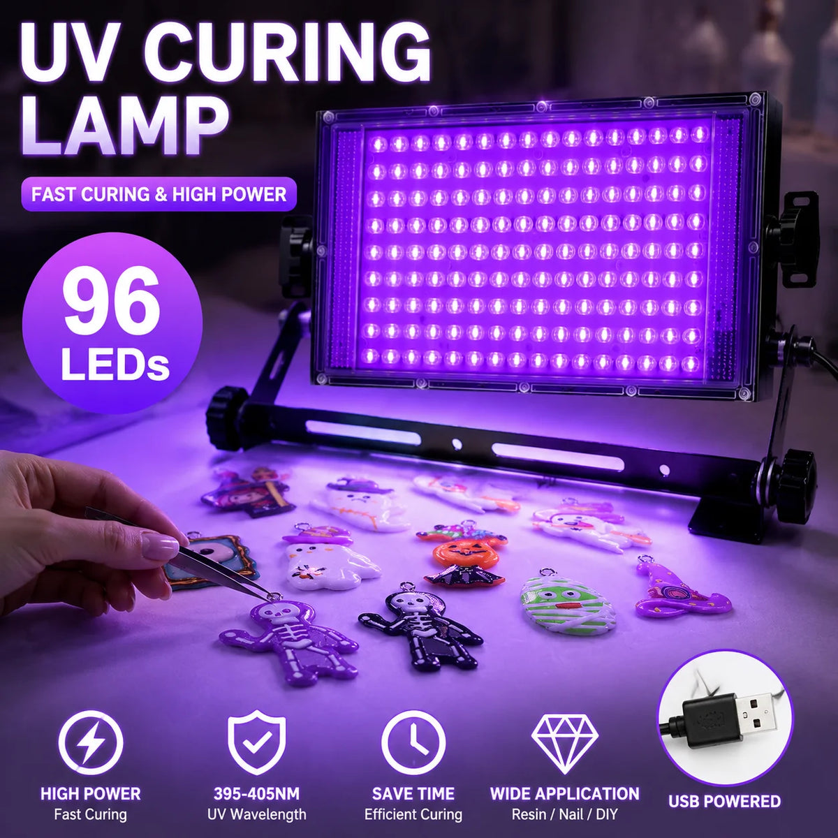 UV Resin Curing Light Box 50/96/144 LED – Epoxy & Jewelry DIY UV Resin Curing Box PLUSH