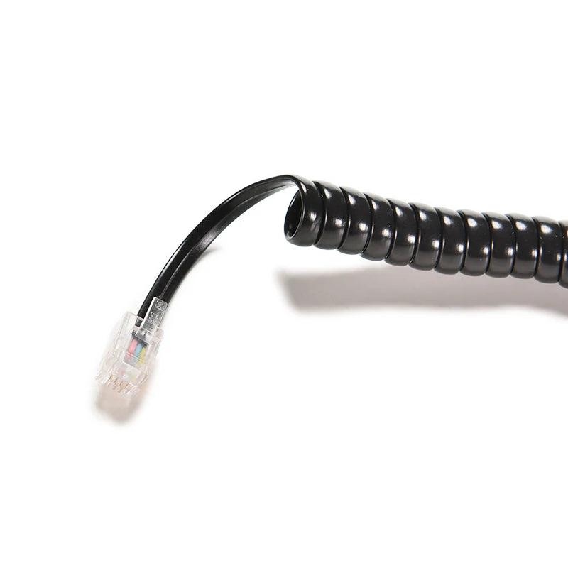 RJ12 4P4C Coiled Telephone Handset Extension Cord 6.5FT Telephone Coiled Cord PLUSH