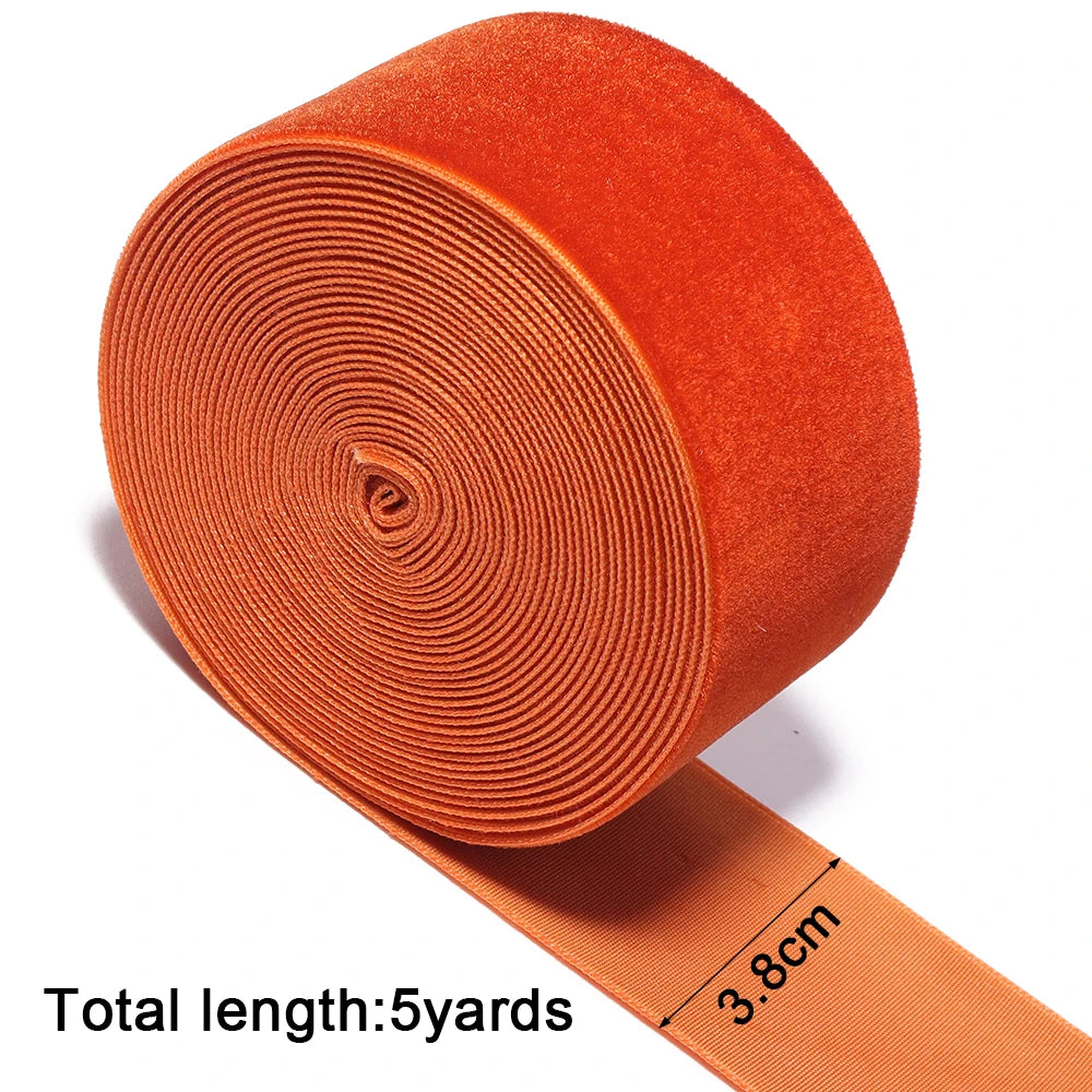 Orange Velvet Ribbon 6–38mm | DIY Gift Wrapping & Wedding Velvet Craft Ribbon PLUSH 38mm x 5yards mm