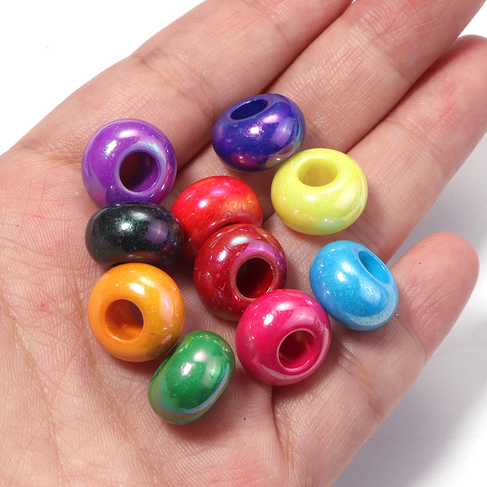 50pcs Acrylic Abacus Spacer Beads Large Hole – DIY Jewelry Acrylic Spacer Beads PLUSH