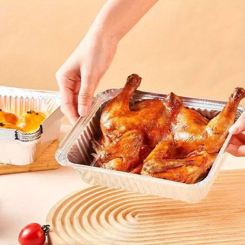 Disposable Aluminum Foil Trays 1000ml – 10/30pcs Baking Pans Disposable Baking Tray PLUSH