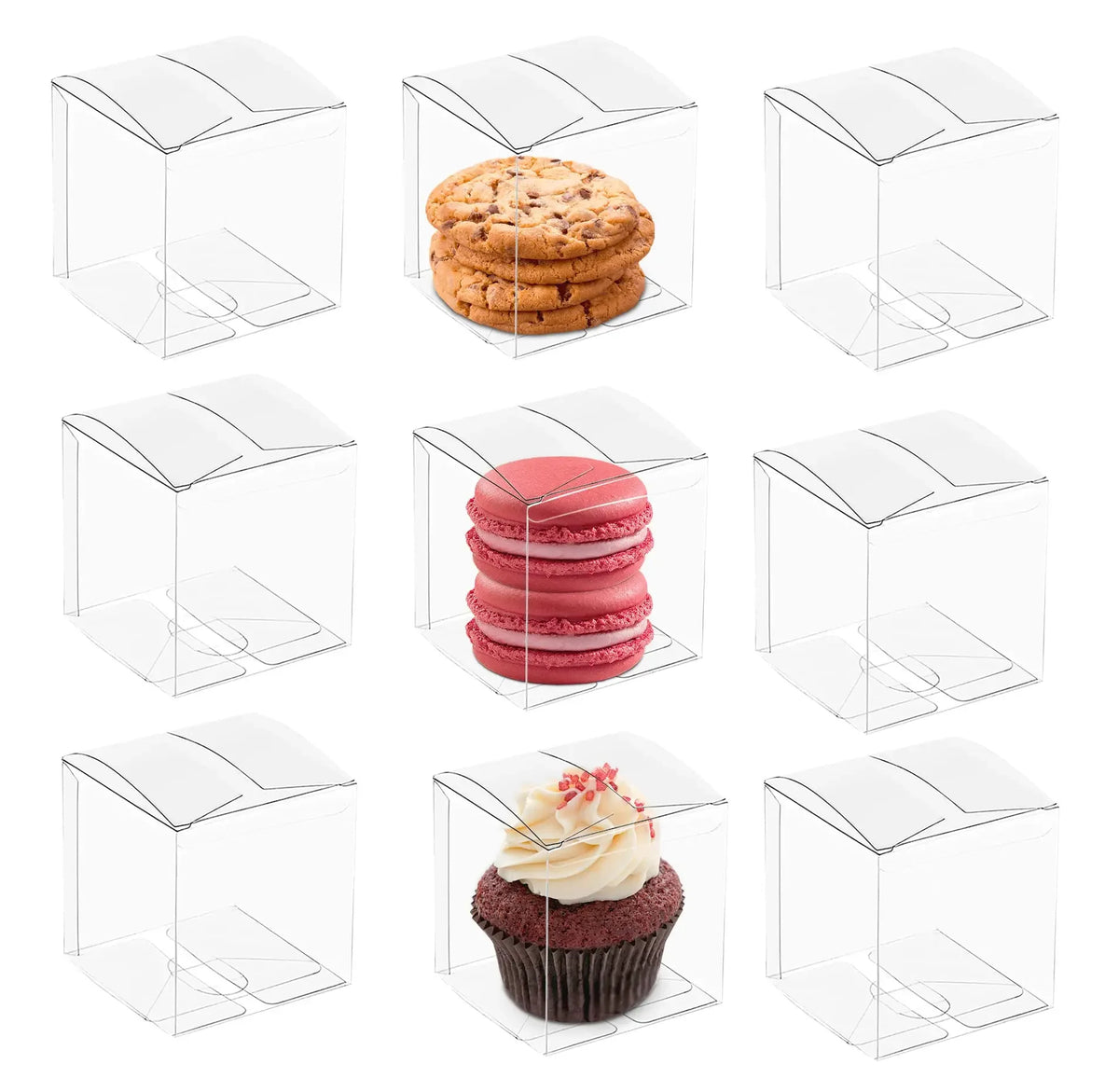 50pcs Clear Favor Boxes 2x2x2" | Wedding & Party Gift Boxes Party Favor Boxes PLUSH