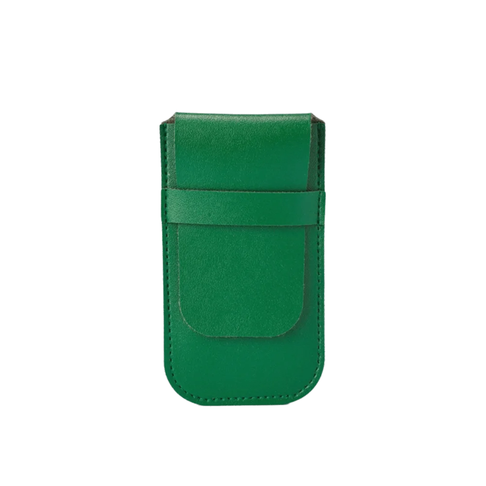 PU Leather Watch Bag Organizer – Anti-Scratch Flip Cover Pouch Watch Storage Pouch PLUSH Green