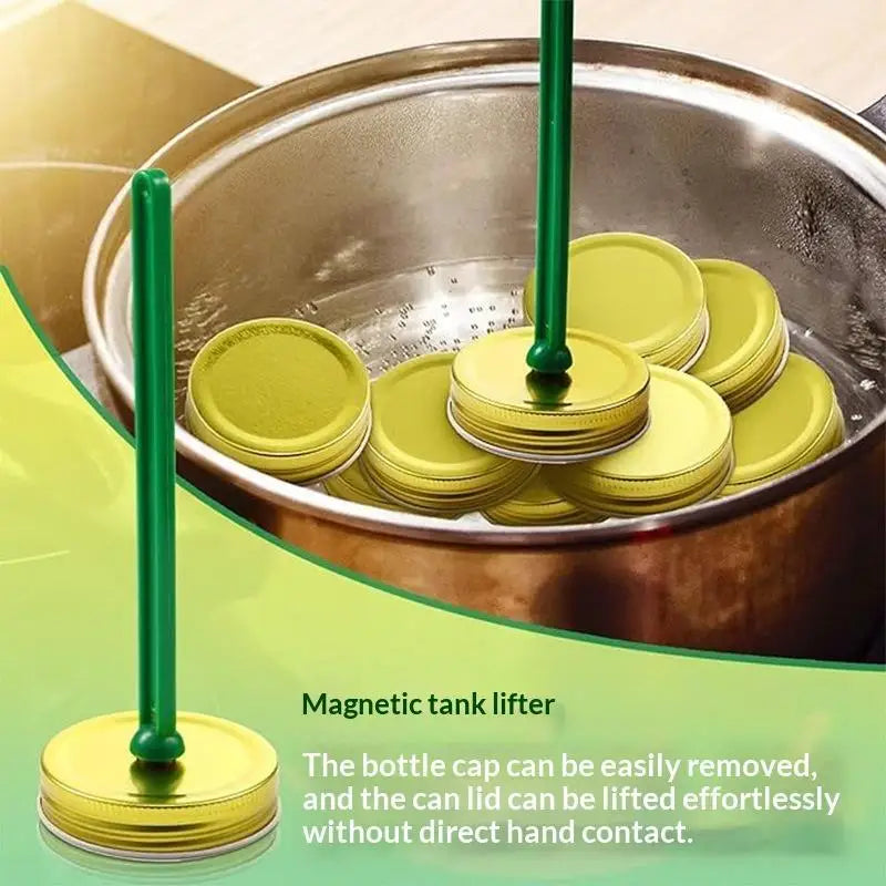 Magnetic Jar Lid Lifter with Bubble Popper & Measuring Marks Canning Tool PLUSH