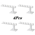 L-Shaped No-Drill Wall Hat Rack – 6 Hooks | 1, 2 & 4 Pack Wall Mount Hat Rack PLUSH White 4Pcs