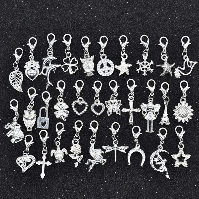 30pcs Dreadlock Braid Beads – Mixed Charm Hair Rings Set Hair Braid Beads PLUSH 30pcs NO.4