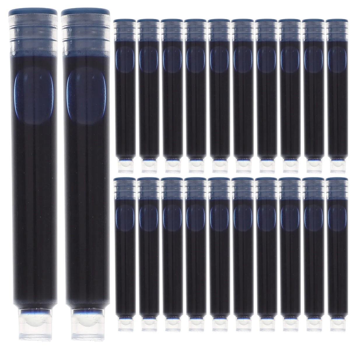 100pcs Erasable Fountain Pen Ink Refills – Fade Resistant Blue-Black Pen Ink Refills PLUSH
