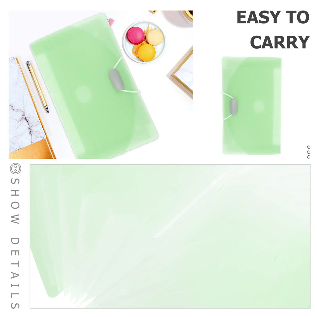 Portable Accordion File Folder Organizer – Multi-Pocket PP Accordion File Folder PLUSH