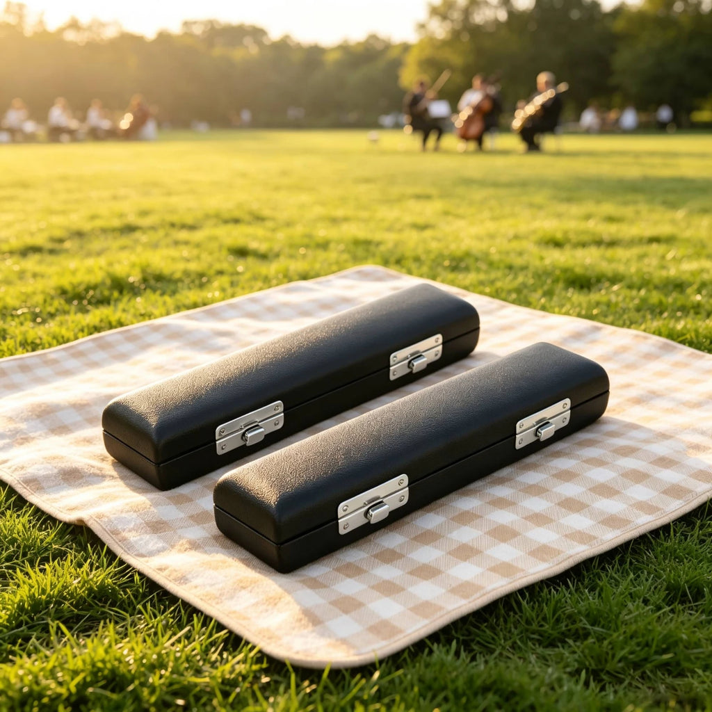 2-Pack Hard Shell Piccolo Case with Soft Padding – Lightweight Piccolo Instrument Case PLUSH