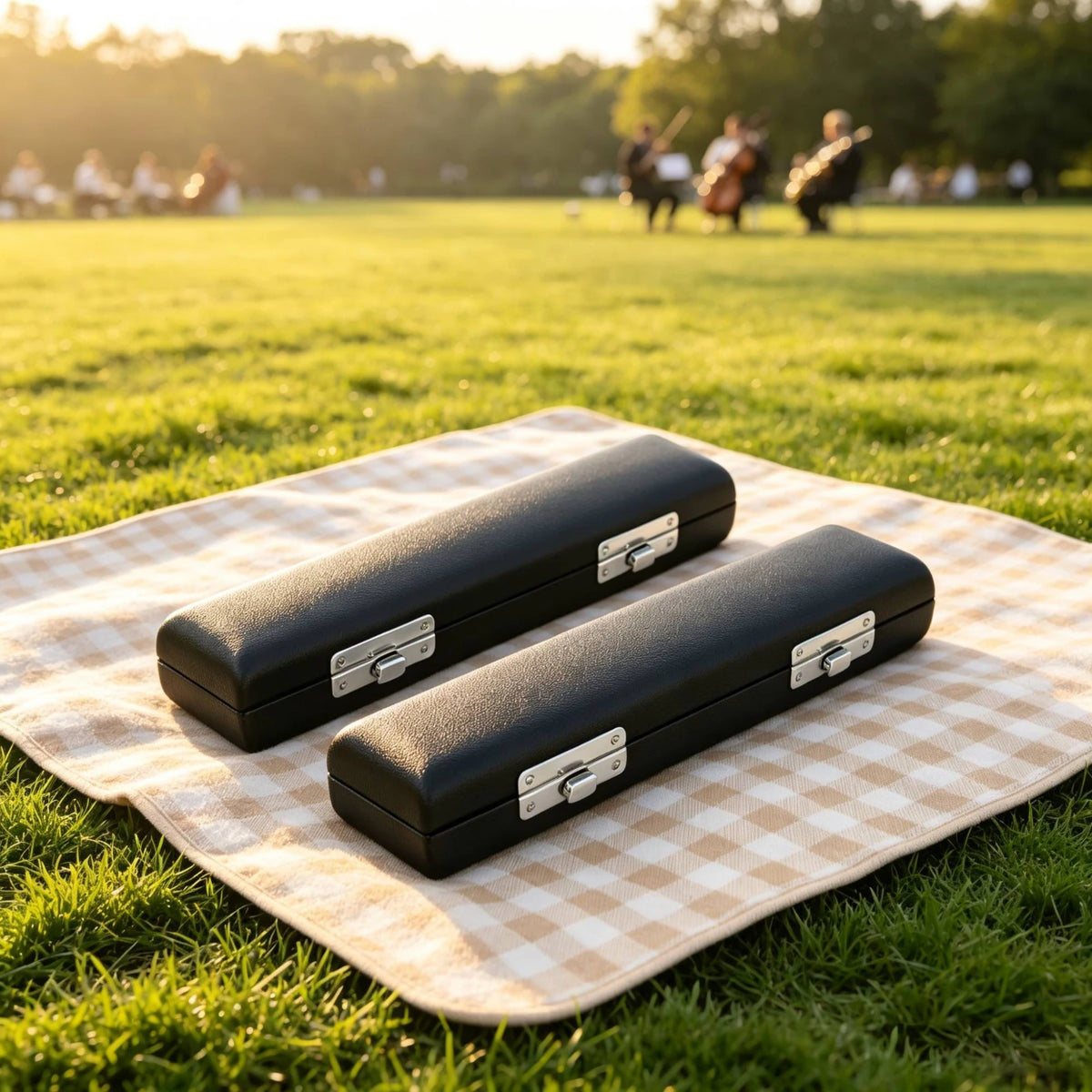 2-Pack Hard Shell Piccolo Case with Soft Padding – Lightweight Piccolo Instrument Case PLUSH