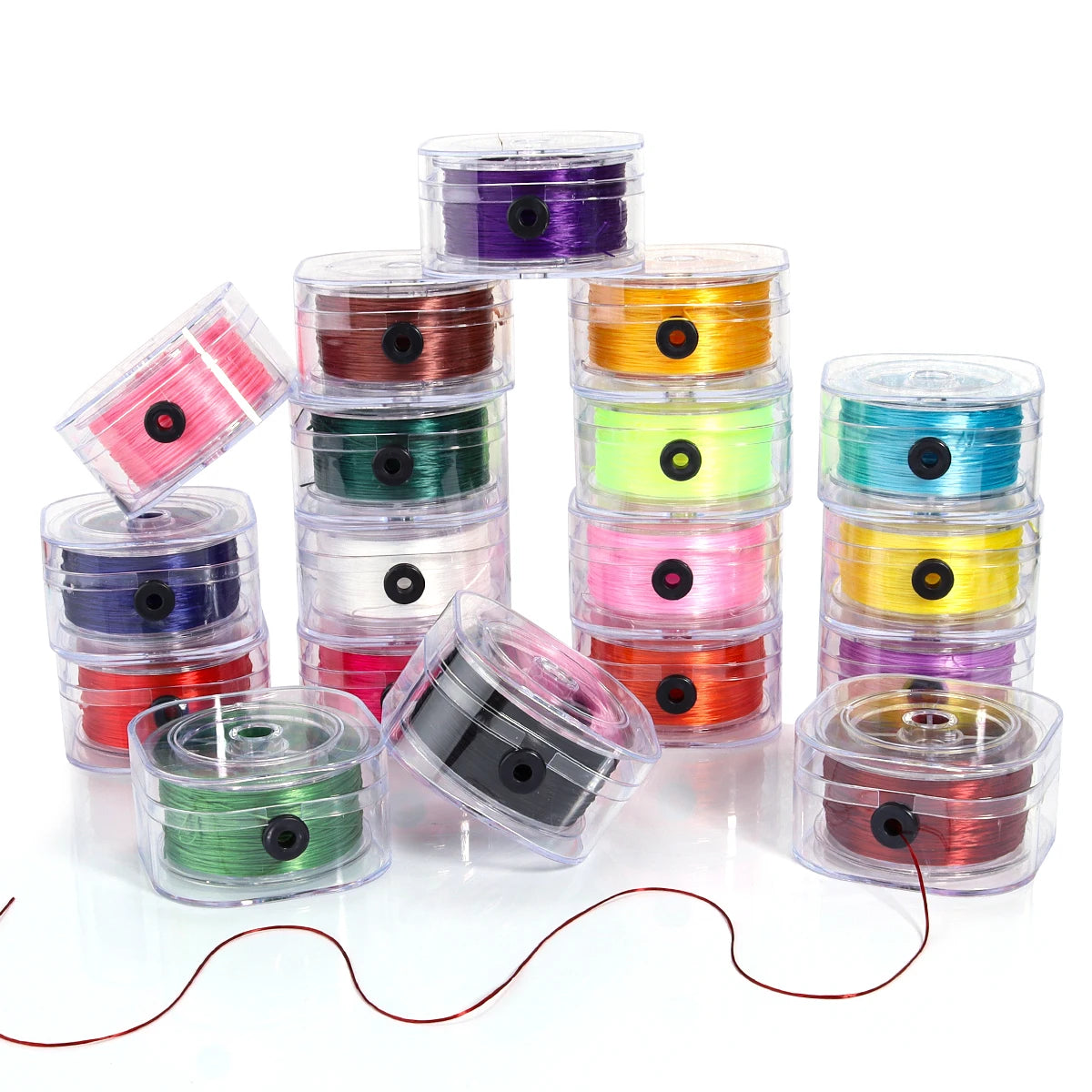 90m Flat Elastic Cord 0.8mm Stretch Thread – DIY Jewelry Making Elastic Beading Cord PLUSH