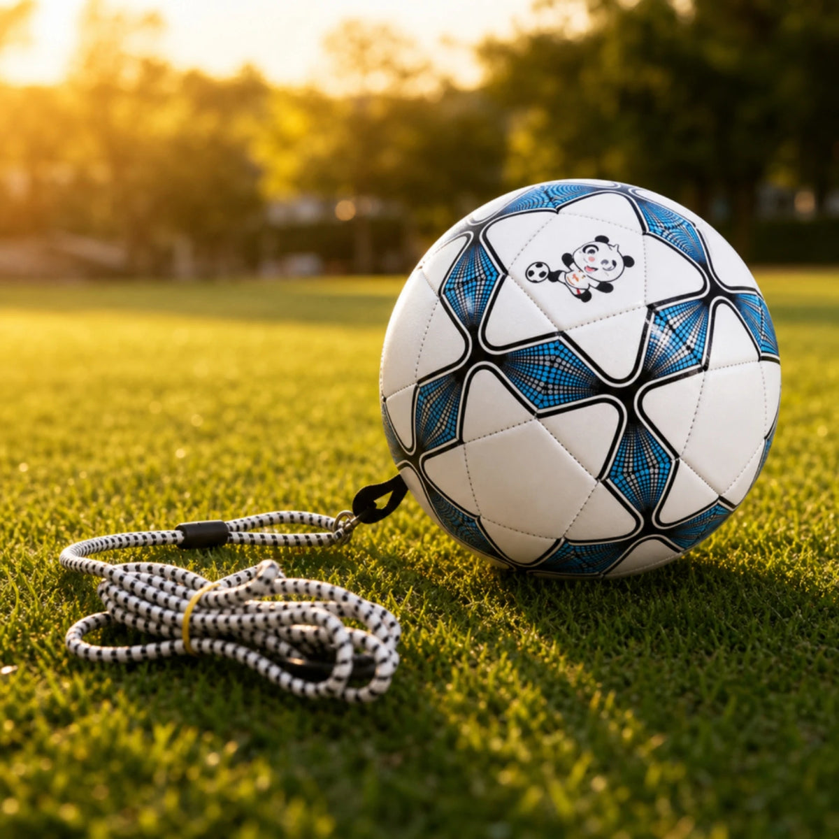 Rebound Soccer Ball with Elastic Cord – Size 4 Practice Trainer Soccer Training Trainer PLUSH
