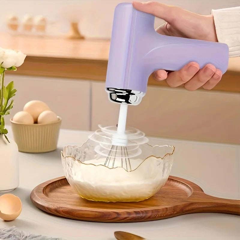 Portable Electric Egg Whisk – USB Rechargeable Hand Beater Electric Hand Whisk PLUSH