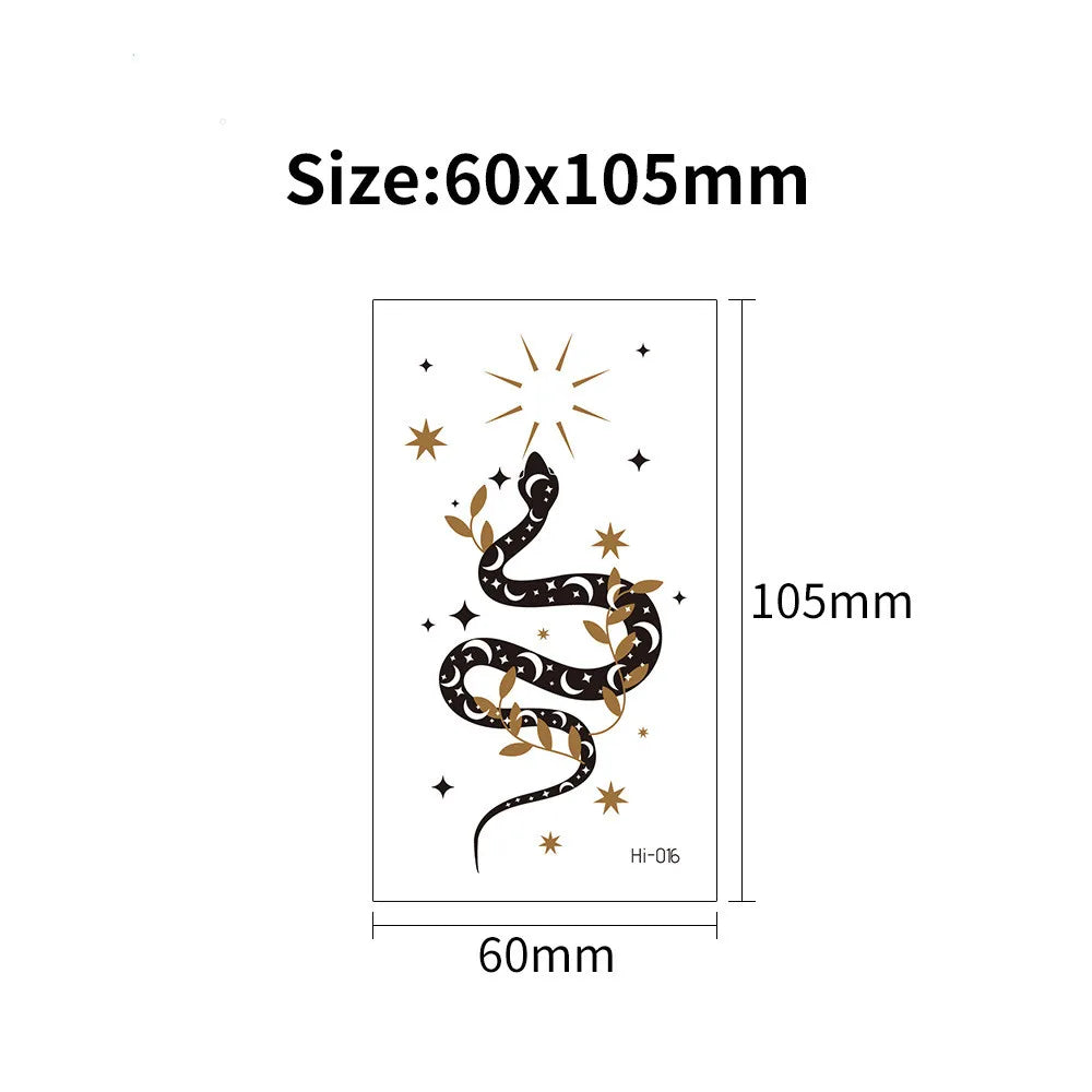 Luminous Glow Temporary Tattoo Stickers – Snake & Butterfly Temporary Tattoo Stickers PLUSH