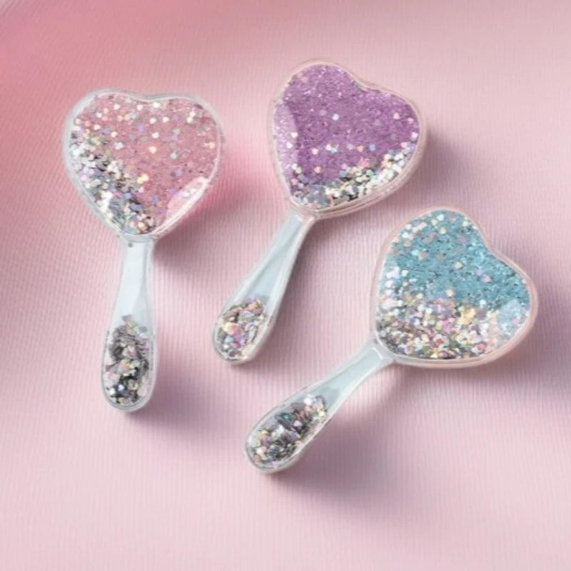 Glitter Heart-Shaped Air Cushion Hair Brush – Scalp Massage Hair Brush PLUSH