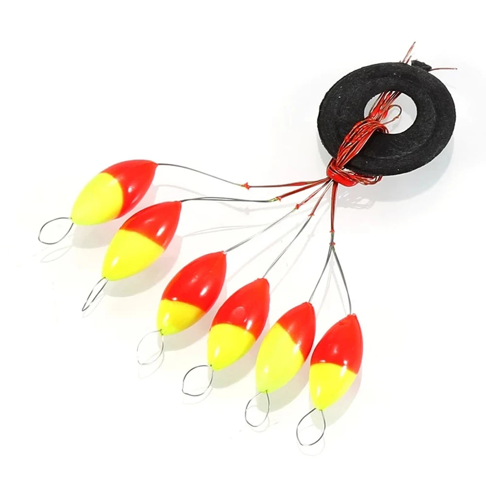240pcs Seven-Star Oval Fishing Float Bobber Set – Mixed Colors Fishing Float Set PLUSH