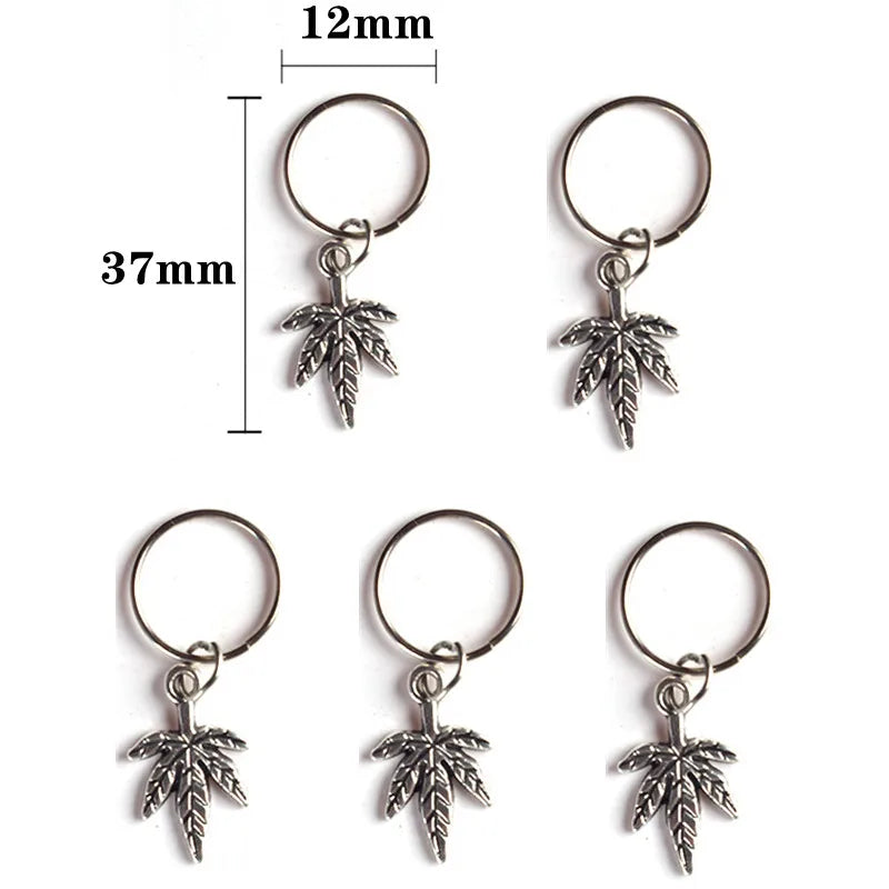 Alloy Shell Dreadlock Beads Hair Cuffs Rings & Clips – 5-10pcs Dreadlock Hair Beads PLUSH 5 pcs NO.44