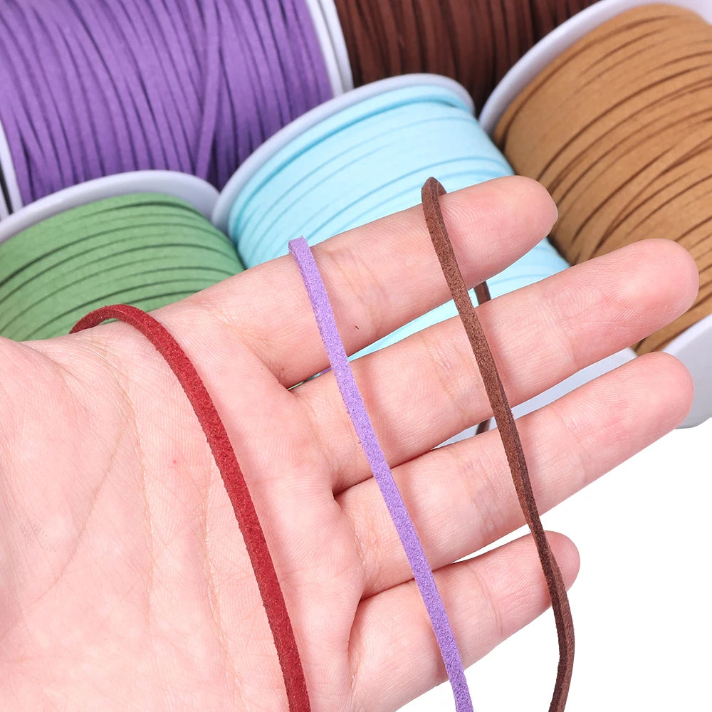 50 Yards 2mm Korean Suede Faux Leather Cord – DIY Jewelry Making Jewelry Craft Cord PLUSH