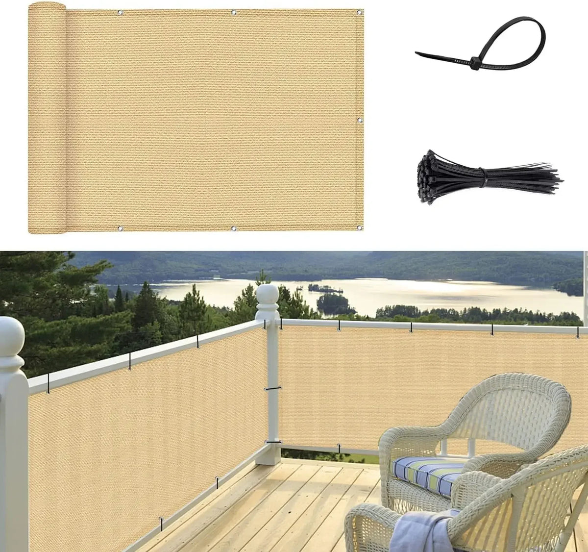 4x1M HDPE Anti-UV Sunshade Net – Garden Pergola & Balcony Garden Shade Net PLUSH