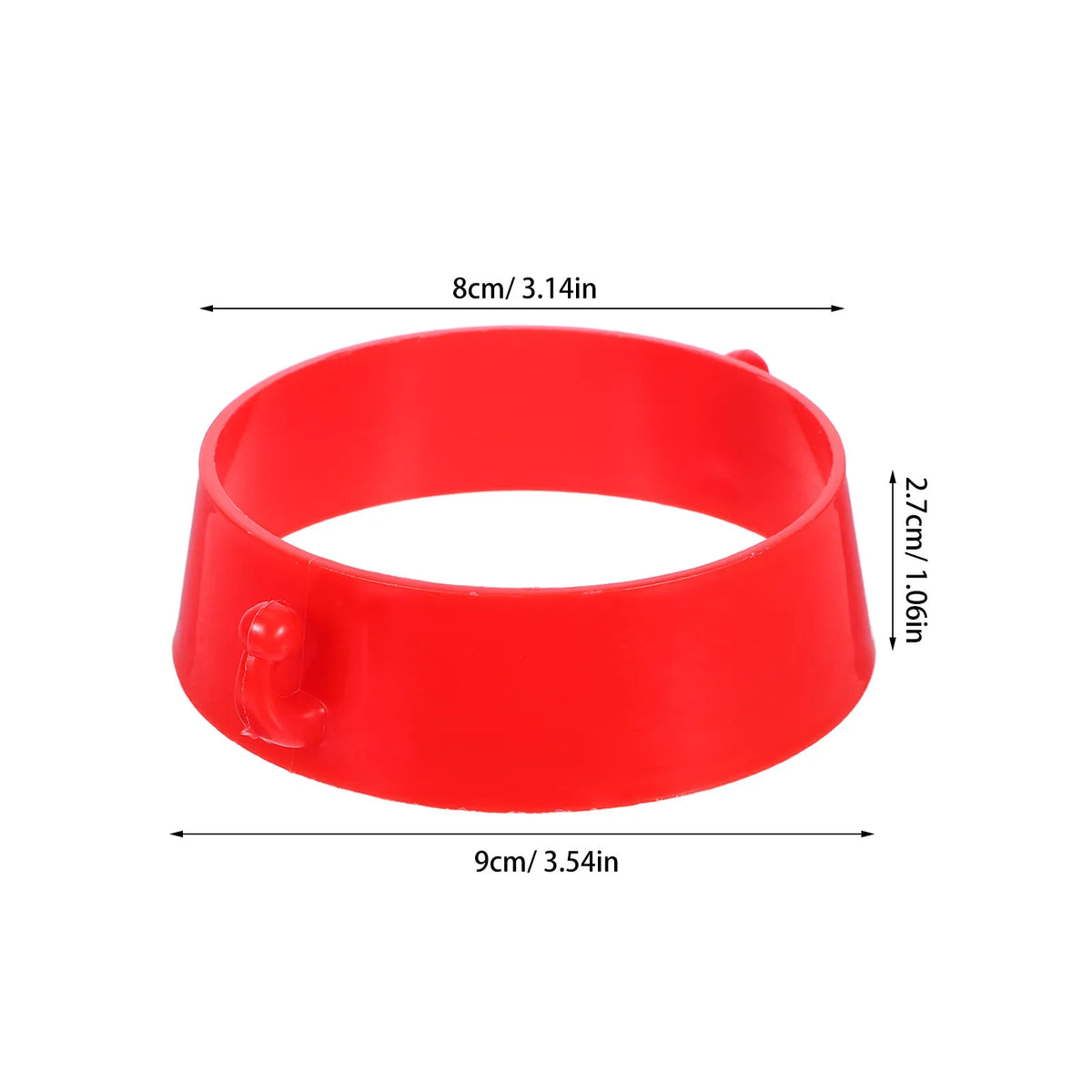 10Pcs Red Traffic Cone Chain Connectors – Barrier Hook Rings Traffic Cone Accessory PLUSH
