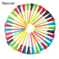 83mm Rubber Cushion Golf Tees – 50pcs Multicolor Plastic Pack Golf Tees PLUSH 18 x13 x4cm