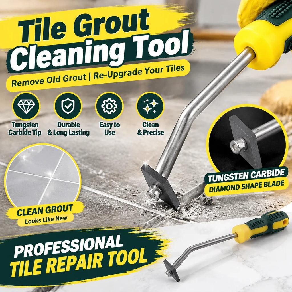 2-Set Grout & Caulk Removal Tool – Home & Office DIY Grout Removal Tool PLUSH
