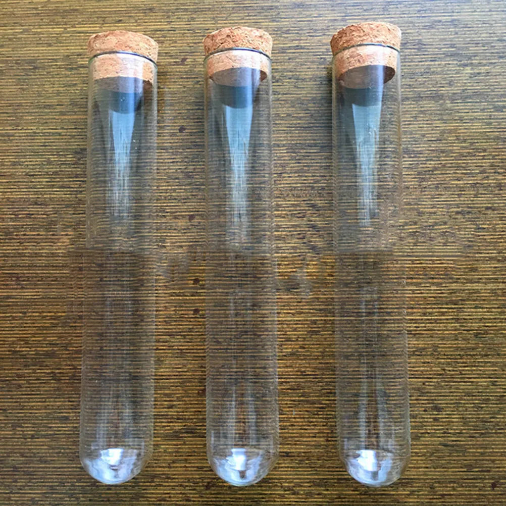 8pcs Glass Test Tubes 20x150mm with Cork Stoppers | Set Glass Test Tubes PLUSH