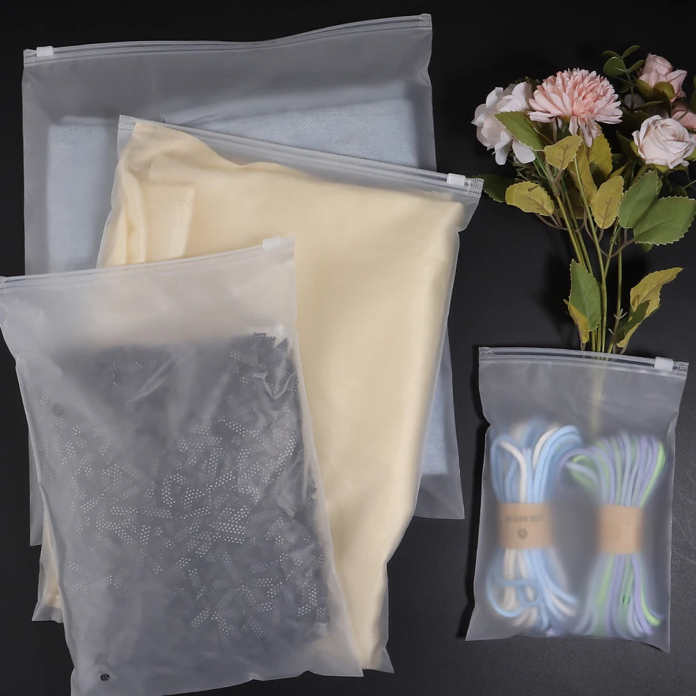 Matte Frosted Ziplock Bags – Jewelry & Craft Storage Pouches Ziplock Storage Bags PLUSH