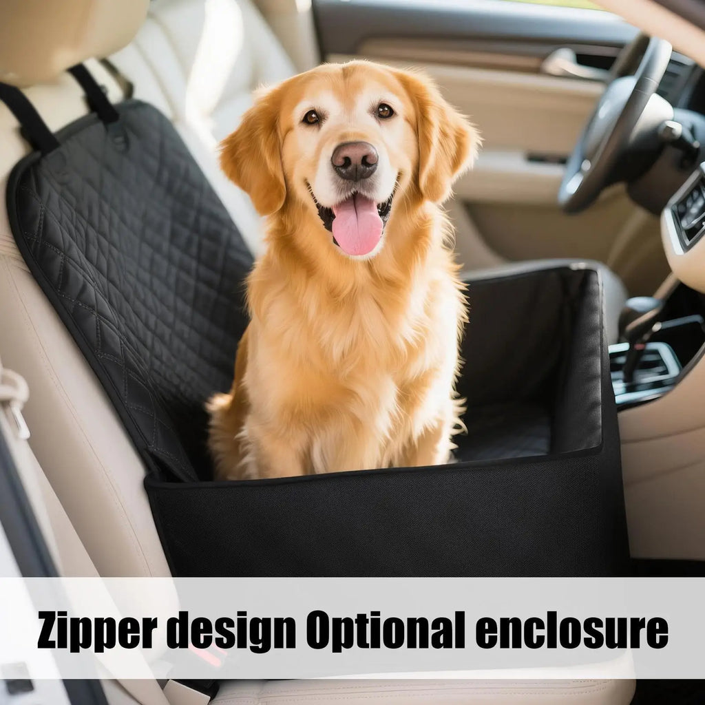 Dog Car Seat Cover with Storage Pockets – Non-Slip Pet Mat Pet Car Seat Cover PLUSH
