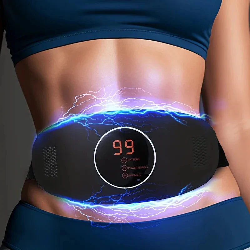 Rechargeable EMS Waist Belt Massager – Vibrating Body Shaper EMS Massager Belt PLUSH