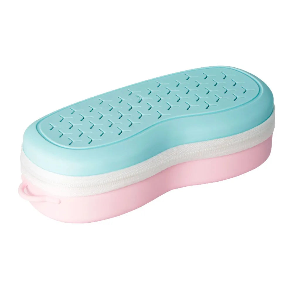 Silicone Swim Goggle Case – Breathable Hollow Storage Box Goggle Storage Case PLUSH style 3