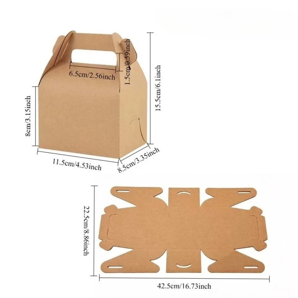 Kraft Paper Gift Boxes 10/20pcs – DIY Party & Wedding Packaging Gift Packaging Boxes PLUSH