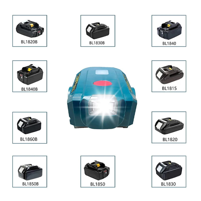 ZWINCKY 200W Makita 18V Battery Inverter – 110V/220V Portable Portable Power Inverter PLUSH
