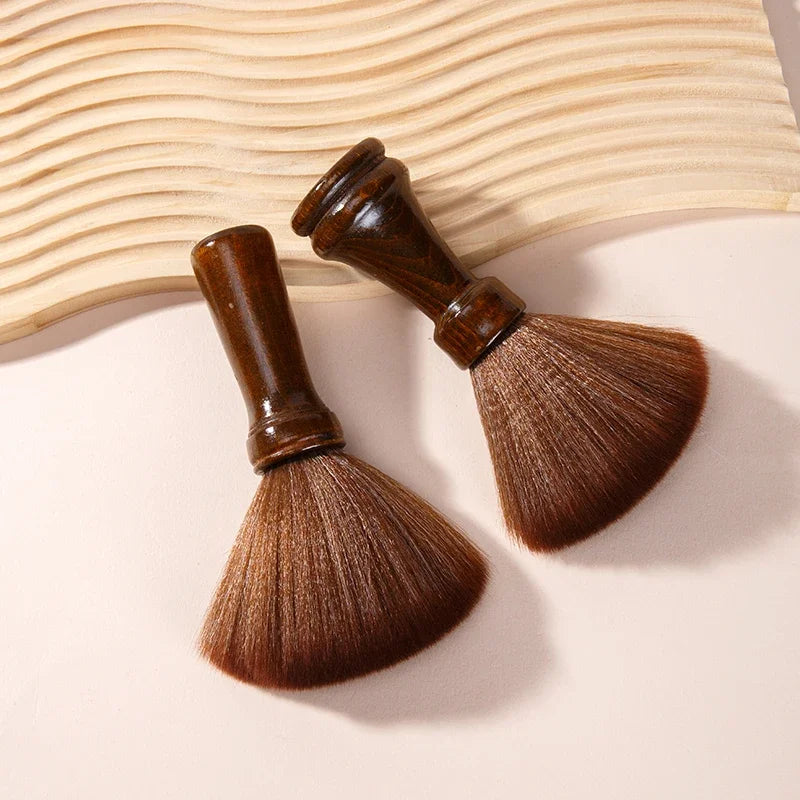WANMEI Soft Bristle Wood Handle Barber Neck Duster Brush Barber Neck Duster PLUSH