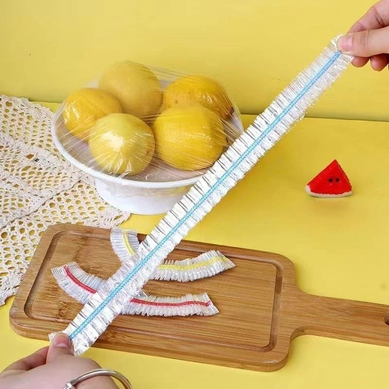 100pcs Elastic Food Fresh-Keeping Lids – Fits Bowls & Containers Food Storage Lids PLUSH