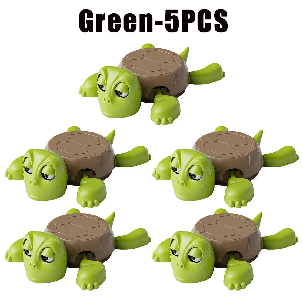 Funny Push-Down Turtle Coaster – Pop-Up Eyes Novelty Desk Toy Novelty Coaster Toy PLUSH OneSize Green-5PCS